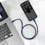 Кабель Baseus High Density Braided Fast Charging Data Cable Type-C to Lightning PD 20W 1m Blue (CATLGD-03) - мініатюра 2