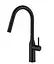 Смеситель для кухни высокий вытяжной гусак аэратор 2 функции нержавеющий корпус гайка Ø35 черный Gappo G4398-46 Черный матовый - миниатюра 1