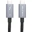 Кабель PowerPlant Thunderbolt 3, USB-C - USB-C, 40Gbps, 100W, 20V/5A, 4K/60HZ, 2м - миниатюра 1