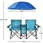 Комплект раскладных стульев Costway Parma с бирюзовым зонтиком. - миниатюра 3