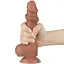 Фаллоимитатор Lovetoy Sliding-Skin Dual Layer Dong 7.5'' 19.5 см (коричневый) - миниатюра 4