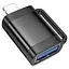 Адаптер HOCO UA31A iP male to USB female OTG adapter Black - мініатюра 4