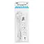 Мережевий фільтр-подовжувач 2E SP-315M-3USB-WH 3 м, 3xТипF, 16A, 1xUSB-A,1xUSB-C - мініатюра 5