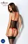 Корсет з пажами Passion Satara CORSet XXL/XXXL red стрінги мереживо застібки спереду та ззаду - мініатюра 6