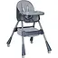 Стульчик для кормления Bambi M 5722 с корзиной для игрушек и чехлом из мягкой экокожи, серый - миниатюра 1