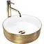Умивальник Rea Sami накладний white brushed gold REA-U6630, Золотий - мініатюра 1