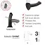 Насадка для страпону Strap-On-Me Mono Density Dildo Blue M одношаровий силікон гнучкий діаметр 3.3 см - мініатюра 4