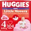 Уценка. Подгузники-трусики для девочек Huggies Pants Little Movers 4 (9-14 кг) 104 шт. - миниатюра 1