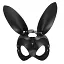 Маска для ролевых игр I’MCUM Bunny Экокожа Черная (IM-SM230_bunny) - миниатюра 1