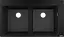 Кухонная мойка Hansgrohe S510-F770 770x510 на две чаши 370/370 Graphiteblack 43316170, Черный - миниатюра 1