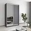 Шафа-купе дводверна MebelStar Стандарт AL ДСП/Дзеркало 130x45x210 см Антрацит (MBS-2363) - мініатюра 1