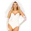 Эротический костюм невесты Leg Avenue Tiered bridal veil O/S - миниатюра 1