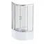 Душевая кабина Am.Pm Gem 1/4 Round 90x90 см без поддона хром матовый W90UG-401A0 90MT, прозрачный, хром матовый - миниатюра 1