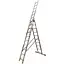 Лестница алюминиевая трехсекционная GTM KME310 3x10 ступеней 2.72-6.5м (KME310) (39947) - миниатюра 1