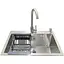 Комплект мойка + смеситель Romzha Arta U-550S (A) - миниатюра 2