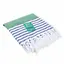 Рушник пештемаль Lovely Svi бавовняний, пляжний, хамам, spa - XХL 100x180 см Green/Blue Stripes (6032025) - мініатюра 1