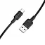 USB-кабель Borofone BX113 Silicone Lightning 1 м чорний - мініатюра 3