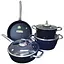 Набір каструль Casa Royal Diamond Pro Pearl P-UKR2010 з гранітним покриттям Чорний - мініатюра 1