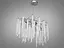 Сучасна кришталева люстра "Гліцинія" , 10 ламп, витягнутої форми, хром - мініатюра 2