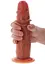 Фалоімітатор Get Real Skin Foreskin Dong 16 см (коричневий) - мініатюра 2