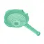 Дуршлаг пластиковый с ручкой 36х22.5 см, Kitchette Зелёный 83954 - миниатюра 1