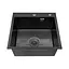 Кухонна мийка Kroner KRP Derby - 5050HM PVD (2,5/0,5 мм) CV027240, Чорний - мініатюра 4