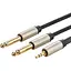 Аудио соединительный кабель Ugreen 3.5 мм TRS to Dual 6.35 мм TS Audio Cable 2 м серый (10615) - миниатюра 1