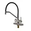 Смеситель для кухни Koer "Водопад" KB-74027-02 с черным силиконовым изливом KR5201 Нержавеющая сталь - миниатюра 4