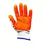 Перчатки рабочие строительные защитные стрейчевые с латексным покрытием, Yu Xin Оранжевый 87053 - миниатюра 6