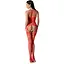 Бодистокинг с множеством бретелей Passion BS095 One Size, Red, имитация пояса и чулок, с доступом - миниатюра 2