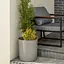 Вазон Lamela Aura с подставкой 23х24 см серый бетон (9701254) - миниатюра 3