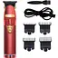 Триммер для бороды и стрижки волос LCD Portable Barber красный - миниатюра 1