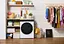 Стирально-сушильная машина Gorenje фронтальная 9 (6) кг 1400 A 55см инвертор дисплей Wi-Fi белый - миниатюра 2