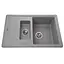 Гранитная мойка Globus Lux Izeo серый камень 780x500мм-А0005 000010665, Серый - миниатюра 1