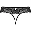 Мереживні стрінги з доступом Passion Senia Thong Black S/M - мініатюра 6
