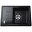 Гранитная мойка Mira MONTI черная 620х435 мм для кухни устойчивая к царапинам безопасная для пищи - миниатюра 1
