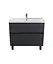 Тумба Мойдодир Rome 80-U с умывальником Debut 80 на подвесная/напольная Графит - миниатюра 6