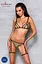 Эротический комплект нижнего белья Passion GABI Set XXL/XXXL beige трусики с гартерами - миниатюра 5