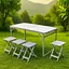 Набір меблів для пікніка Lugi посилений стіл та 4 стільці 120х60х75/65/55 см білий JY-12061W - мініатюра 10