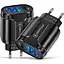 Зарядний пристрій Mirrow 3 USB Type-C Super Charge/Quick Charge 3.0 5V/2.4A Black (355621451) - мініатюра 2