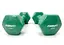 Гантель для фитнеса 4.0 кг EasyFit с виниловым покрытием зеленая - миниатюра 2