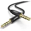Аудио кабель Ugreen AV112 3.5 мм Male to 3.5 мм Male Cable золотистый Plated Metal Case with Braid (50361) - миниатюра 1