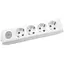 Подовжувач Panasonic X-tendia із заземленням 4 гнізда, 3 м, з захистними шторками, з вимикачем, сірий - мініатюра 1