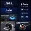 Швидкий зарядний пристрій USB C потужністю 200 Вт для 2 ноутбуків - мініатюра 3