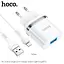 Адаптер сетевой HOCO Lightning Cable Ardent charger set N1 white - миниатюра 3