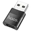 Перехідник Hoco UA17 USB Male to Type-C Female USB2.0 Чорний - мініатюра 1