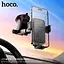 Автотримач для телефона HOCO H79 Vista push-type car holder (center console) Black Metal Gray - мініатюра 9