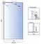 Душова стінка Rea Aero N 80 chrome з полицею Evo REA-K7552 + HOM-08945, прозорий, хром - мініатюра 7