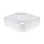 Умивальник Qtap Stork накладний квадратний 430x430x120 мм White + донний клапан PU02, Білий - мініатюра 4