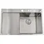 Мийка на кухню Nett NS-7848(L) з нержавійки з лівим крилом 1.5 мм накладна - мініатюра 1